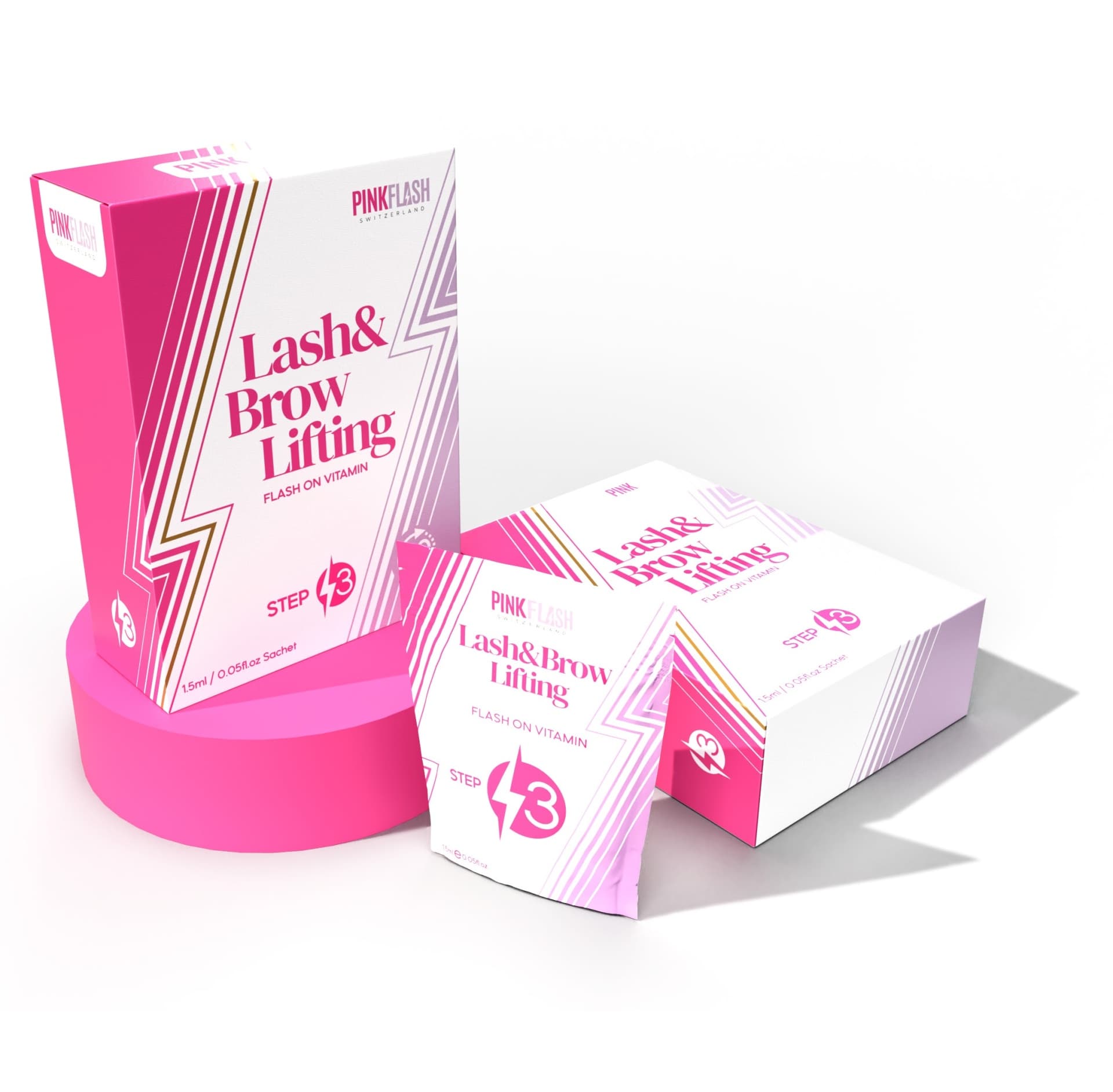 Pink Flash Lash & Brow Vitamin – Passo 3 (10 × 1,5 ml)