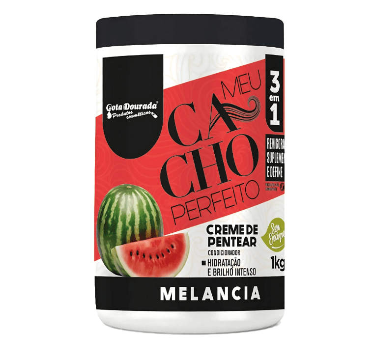 Gota Dourada Creme de Pentear Meu Cacho Perfeito Melancia 1 Kg