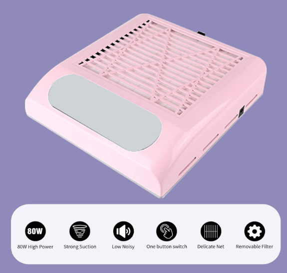 Aspirador de Pó Unhas Profissional 80 W