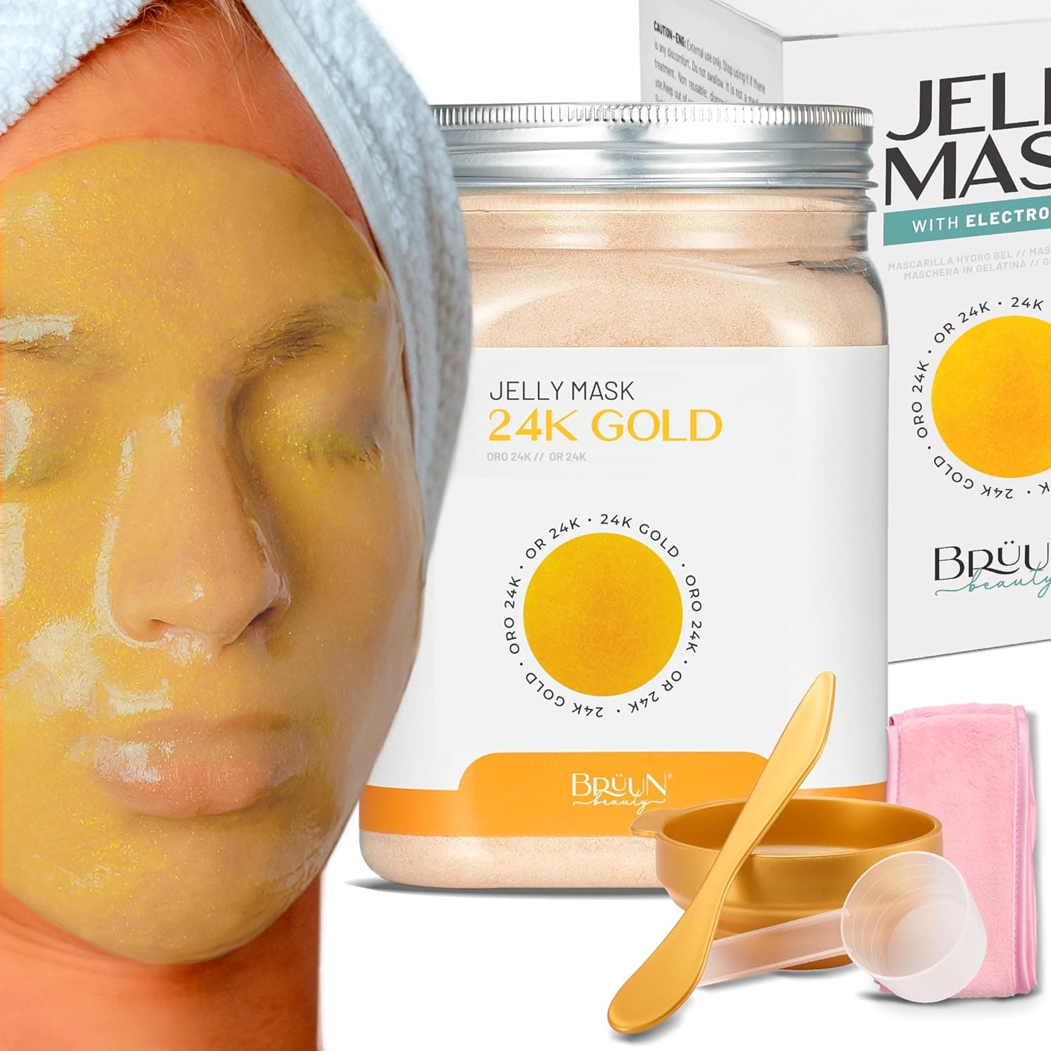 Kit Jelly Mask Facial 652g Gold