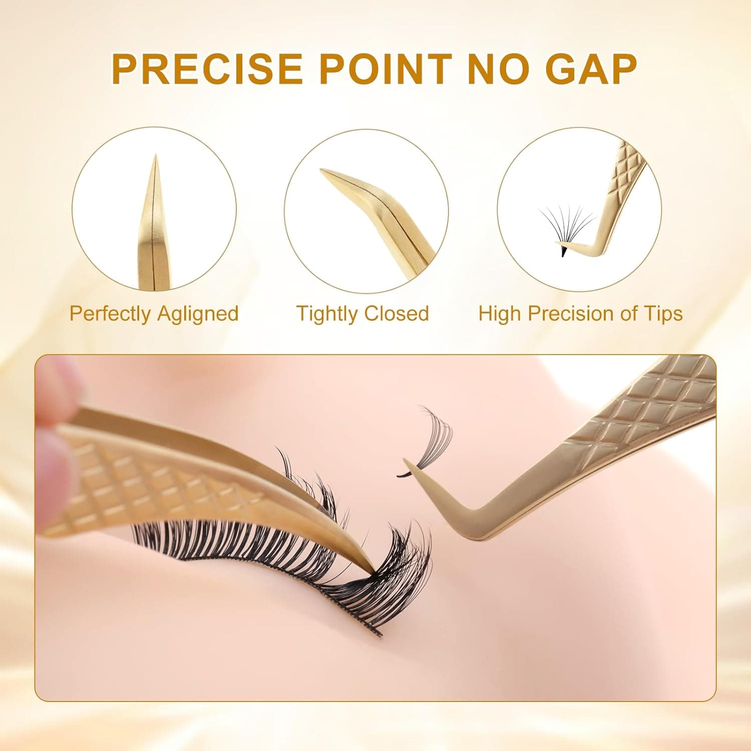 Kit 2 Pinças Nagaraku Gold Inoxidável 05+11 - 2