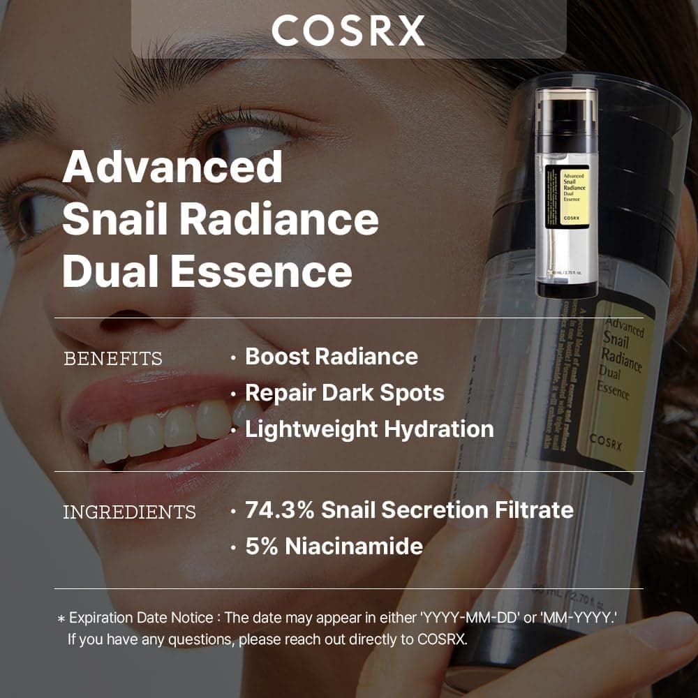 COSRX – Advanced Snail Radiance Dual Essence 80 ml - 5
