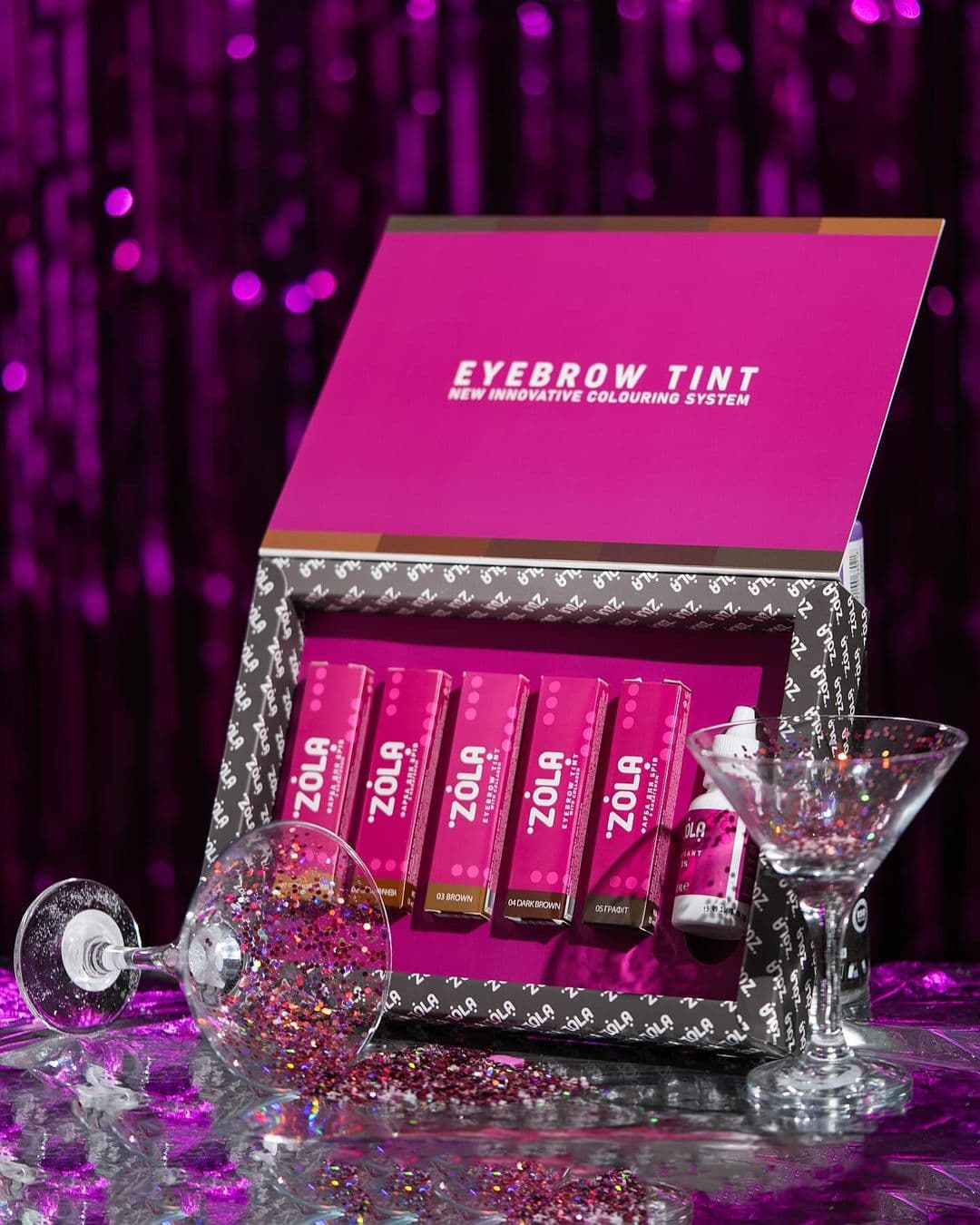 Kit Eyebrow Tint 5 Cores + Oxidante - Zola - 5