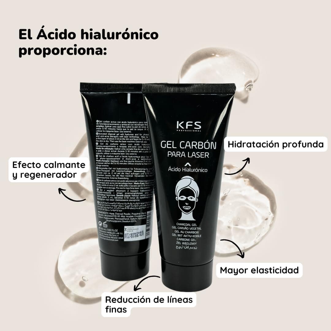 Máscara de Gel com Carvão Ativado e Ácido Hialurónico – 100 ml