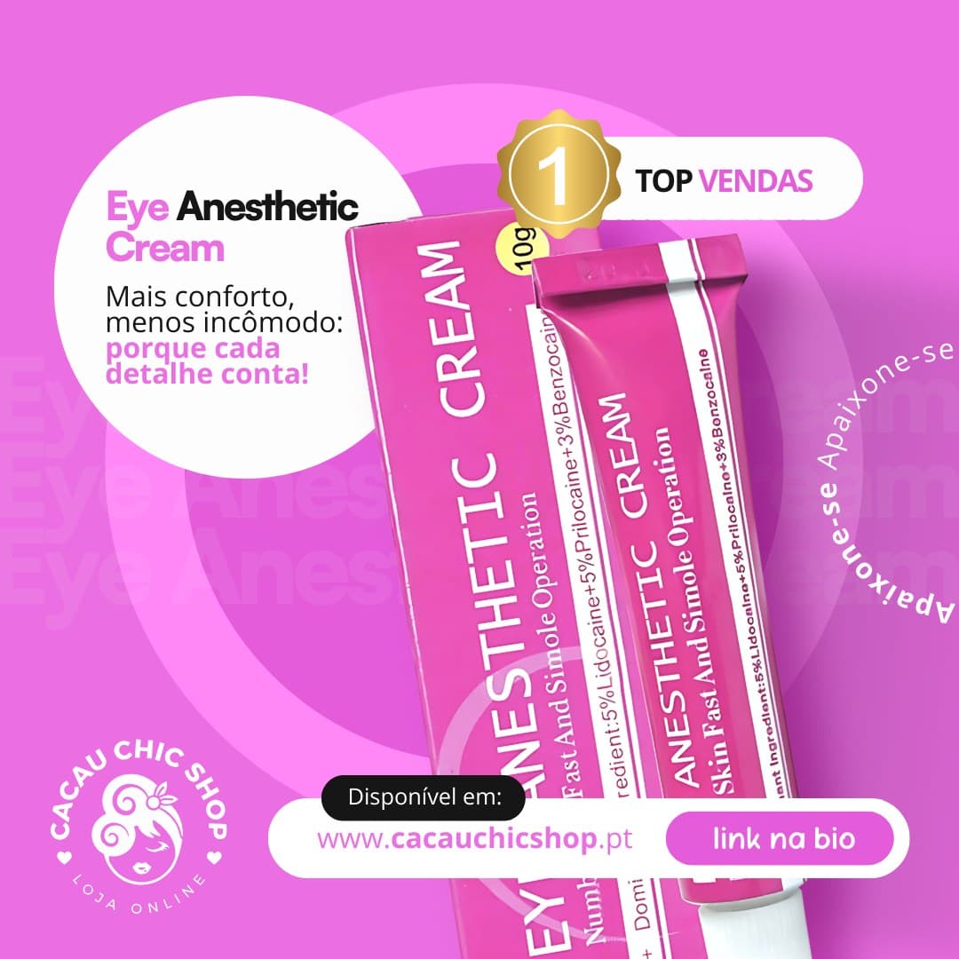 Eye Anesthetic Cream – Creme Tópico de Conforto para Uso Profissional