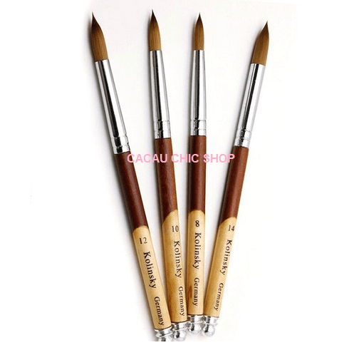 Pincel Pêlo Natural e Madeira para Acrílico Nº14 ao 18 Kolinsky Pro