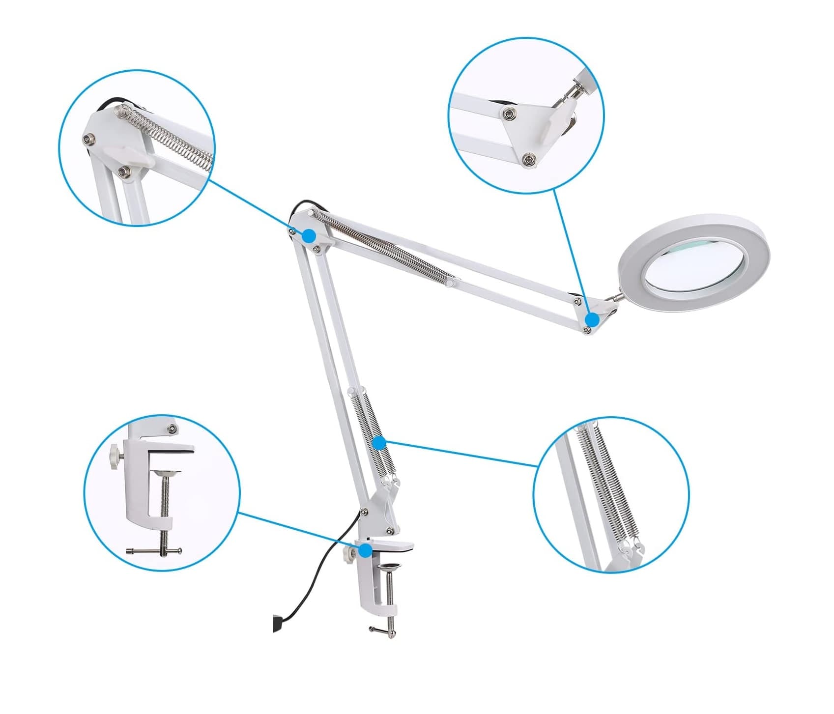 Lupa Led 8 Dioptrias Articulada de Mesa - 4