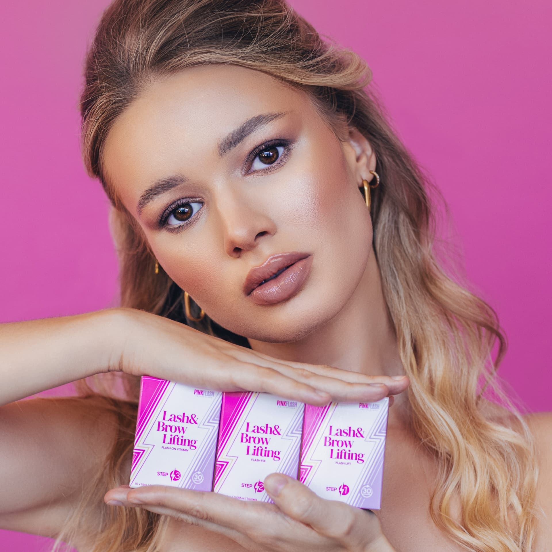 Kit Pink Flash Lash & Brow Lift – Passos 1, 2 e 3 (10×1,5 ml cada) - 2
