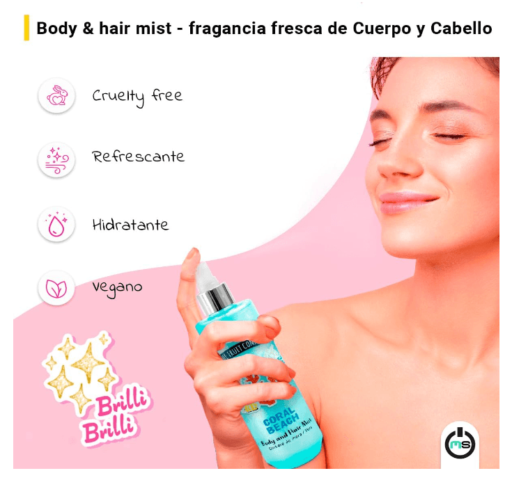 Hair & Body Mist 200 ml Sorvete de Amora-de-Rosa e Pera - The Fruit Company - 2