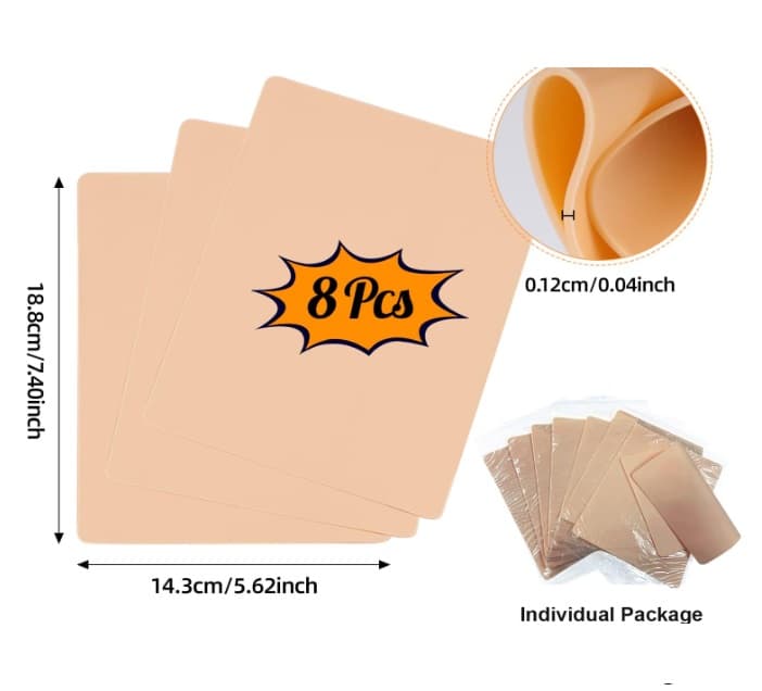 Pele Sintética Prática Tatuagem | Micropigmentação| Microblading | Dupla Face - 3