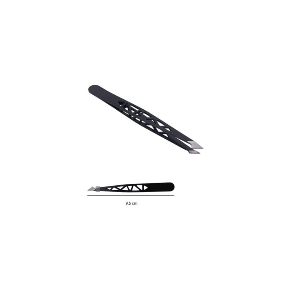 Pinça de Sobrancelhas Ponta Inclinada - Preta