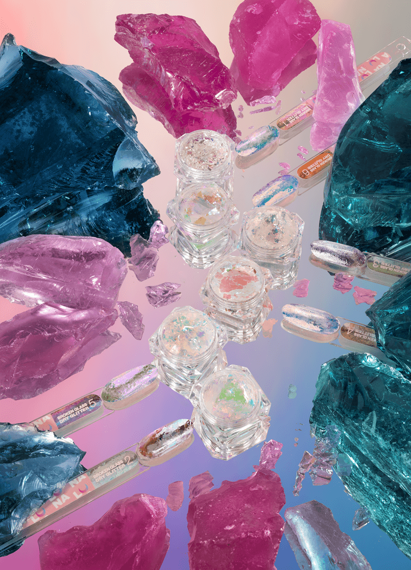 Kit Broken Glass Dry Glitter – Glitter Flocos (6 cores) – LUNAmoon - 4