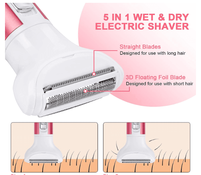 Kit Máquina Depilatória para Mulher| Elétrica 5 Cabeças - 2