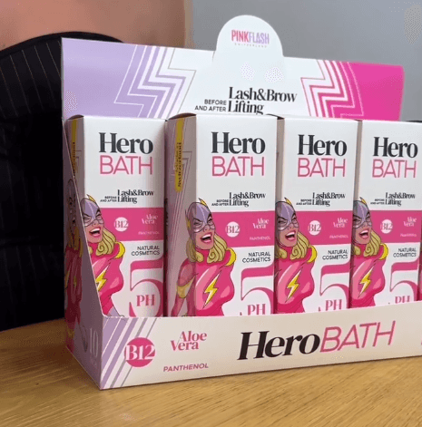 Pink Flash Hero Bath – Espuma de Limpeza Rosa Lash & Brow - 3