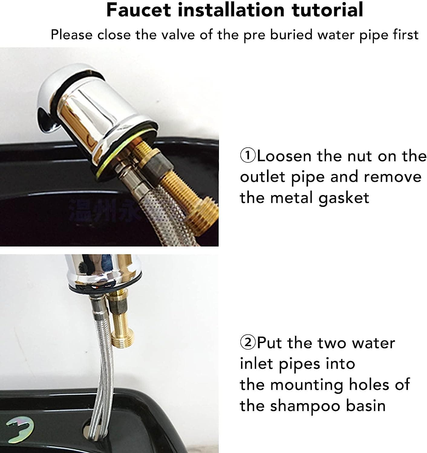 Torneira com Mangueira Dupla Quente ou Frio para Lavatório - 3