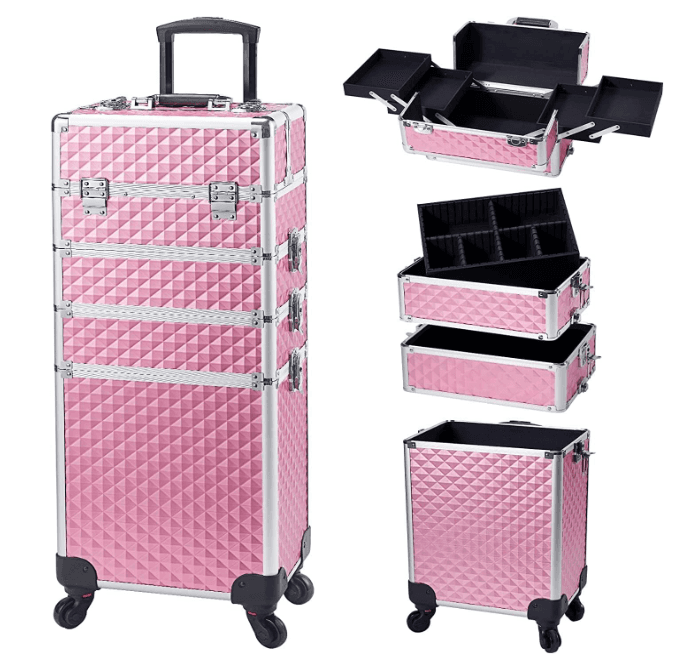 🌸 Mala Trolley Profissional Estética 4 em 1 Madrid