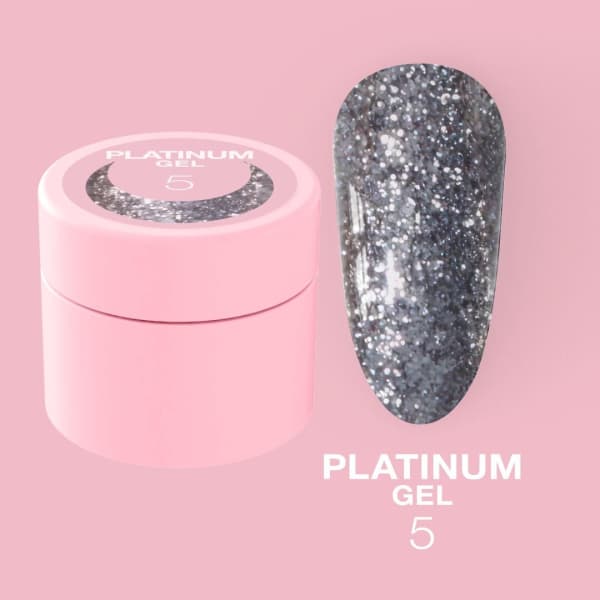 Platinum Gel Nº5 – Prateado Escuro Metálico – 5 ml LUNAmoon