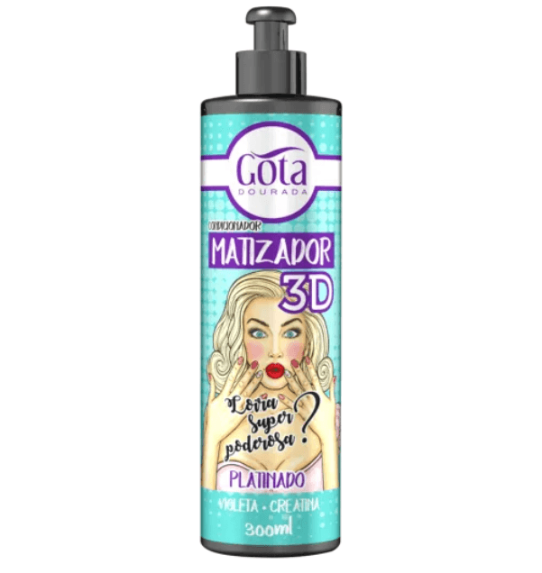 Matizador Condicionador 3D Platinado Gota Dourada 300 ml