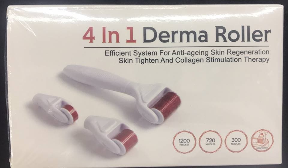Kit Dermaroller 4 Em 1 Para Corpo E Rosto Com 1200 720 E 300 Agulhas - 4