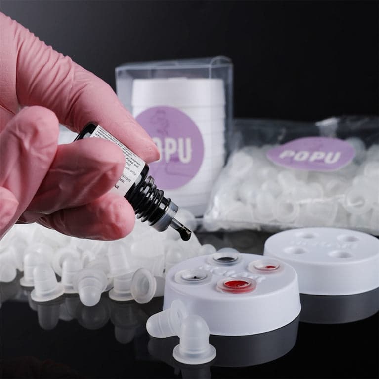 POPU Kit Copos de Tinta Descartáveis em Silicone + Suportes para Copos - 2