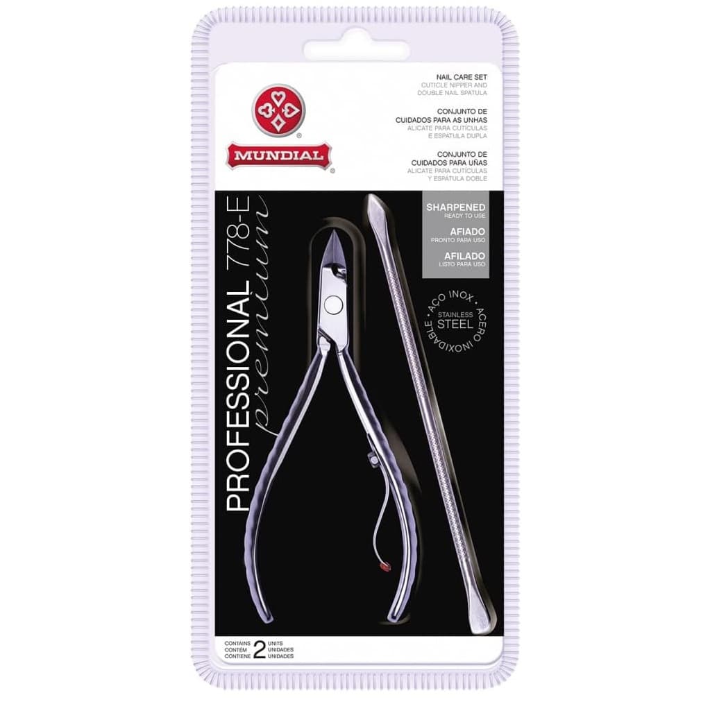 Alicate de Cutícula com Espátula 778-E Aço Inox Mundial