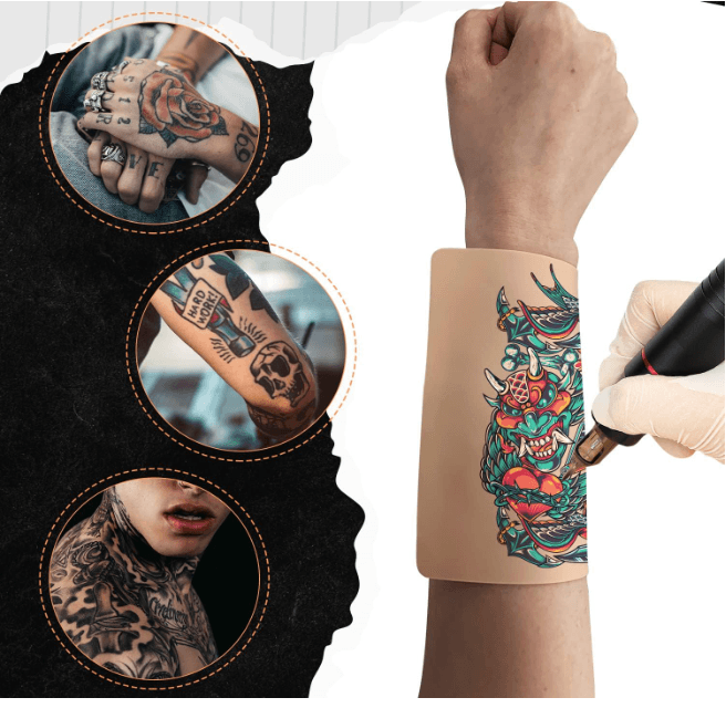 Pele Sintética Prática Tatuagem | Micropigmentação| Microblading | Dupla Face - 5