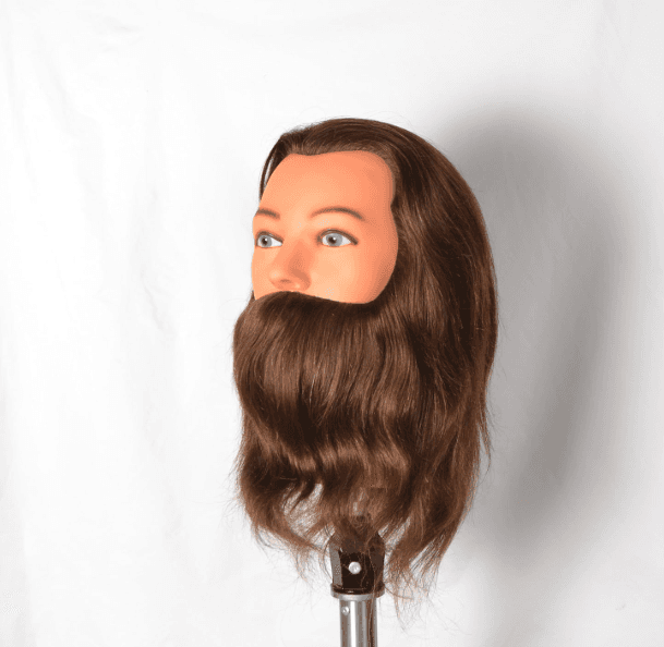 Cabeça de Treino Manequim Homem Barba e Bigode