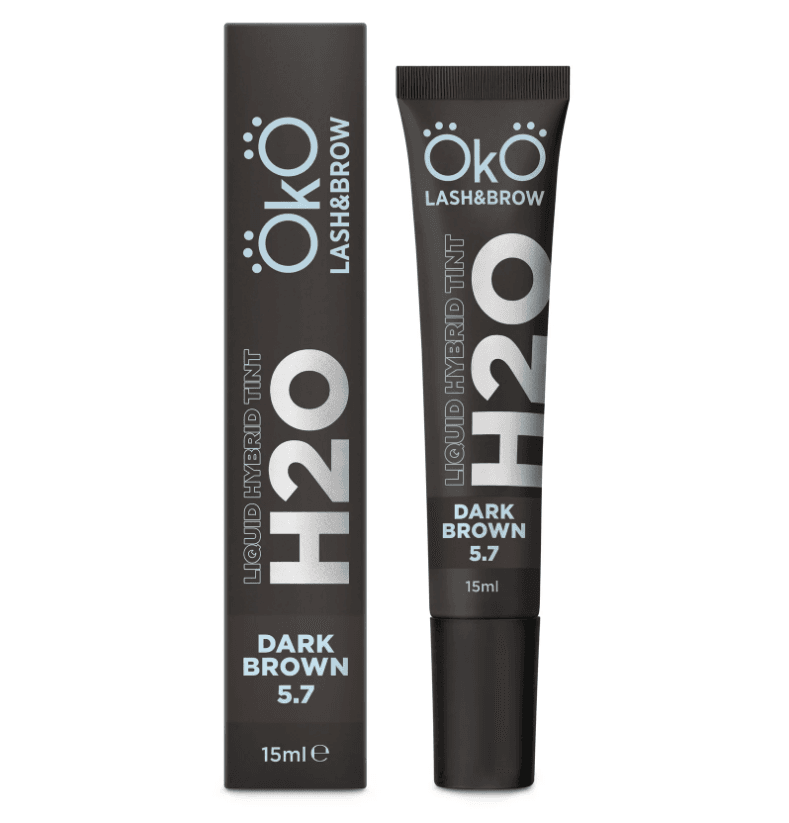OkO lash&brow Tintura Híbrida Líquida H2O Castanho Escuro 15ml