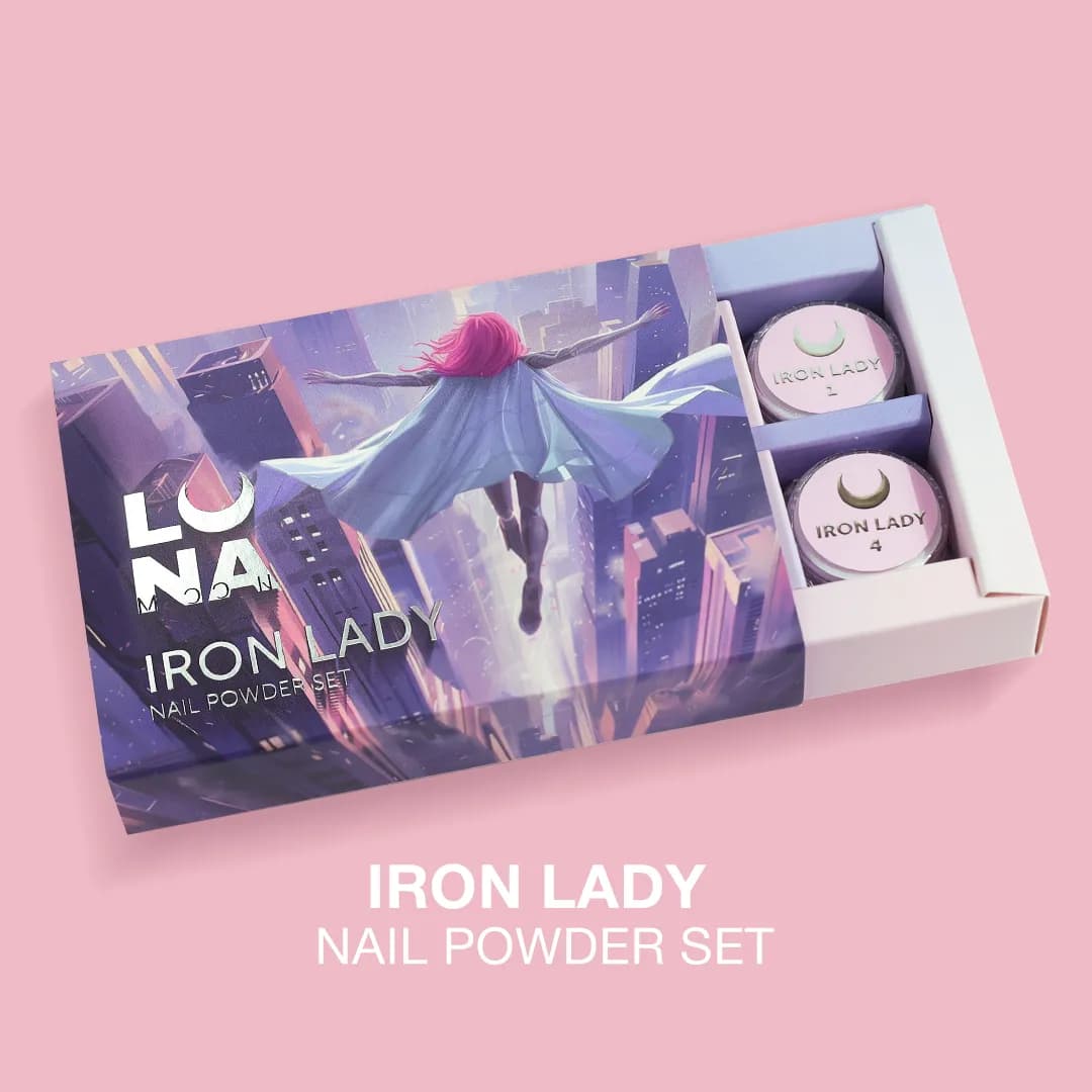 Kit Iron Lady Nail Powder – Pó Metálico Premium (6 cores) – LUNAmoon