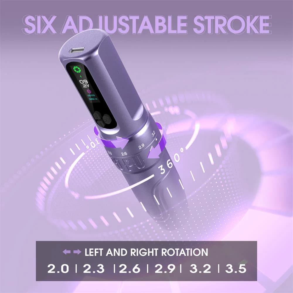 POPU Dermógrafo Diva - Curso Ajustável | Sem Fio + Mala - 8