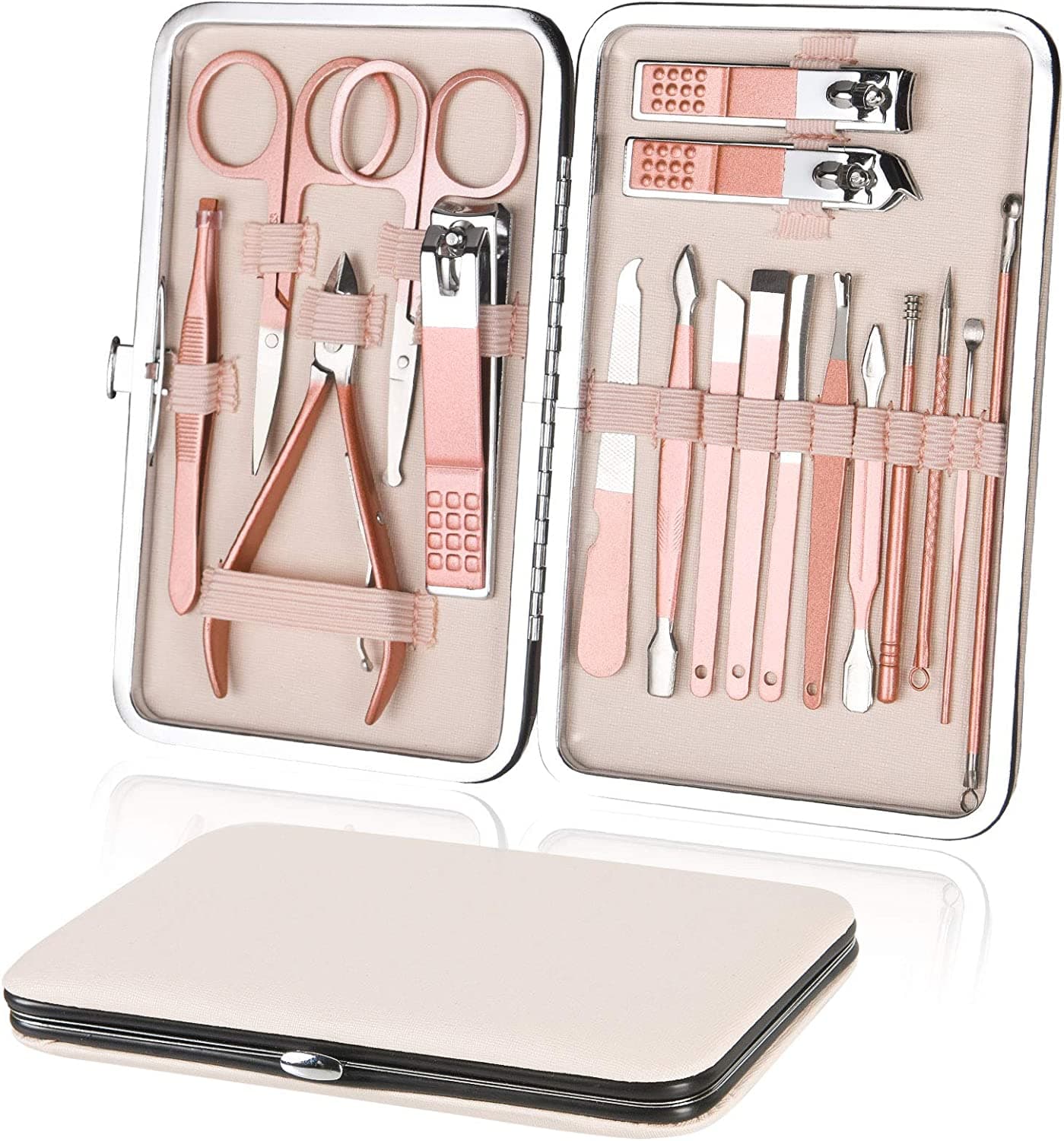 🌸 Kit de 18 Peças para Rosto Manicure Pedicure 18 Peças