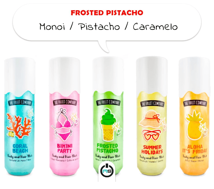 Hair & Body Mist 200 ml | Aroma Monoi, Pistácio  Caramelo -  The Fruit Company - 4