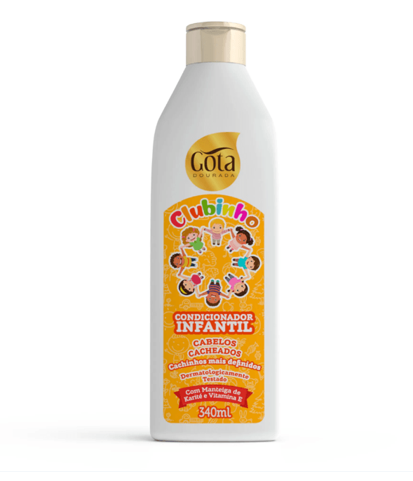 Condicionador Infantil Clubinho Cacheados Gota Dourada 340 ml