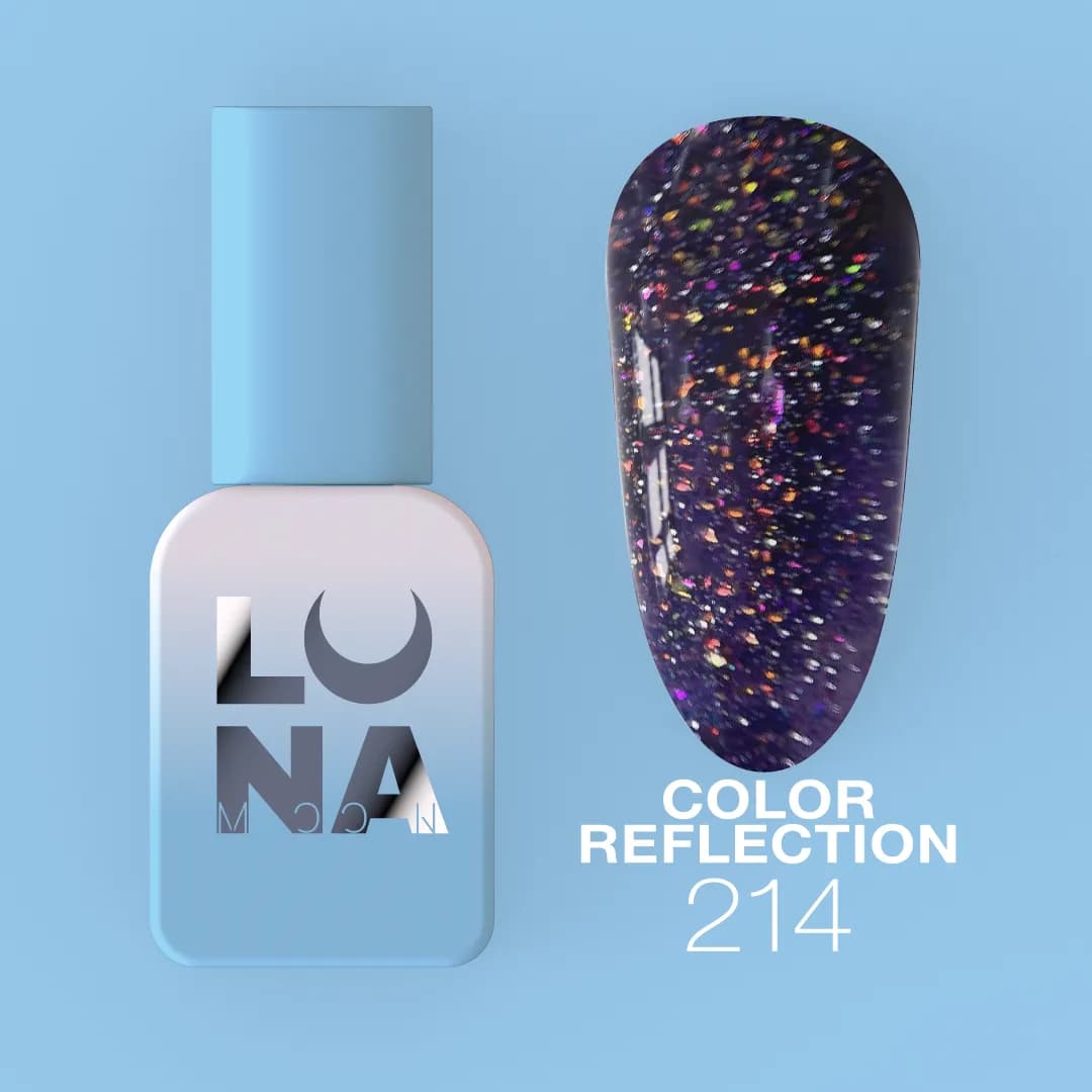Verniz Gel Refletivo – Color Reflection Nº214 Roxo Escuro – 13 ml LUNAmoon