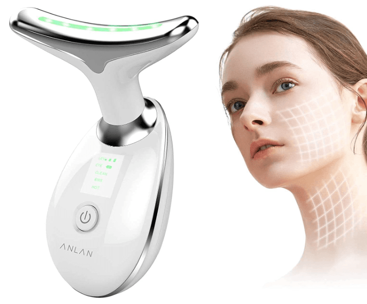 Massajador EMS Lifting & 45 °C Rosto Pescoço