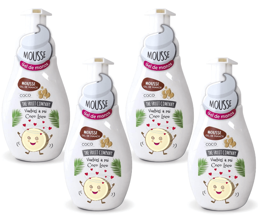 The Fruit Company - Kit Sabão de Mãos Mousse Coco 4 und