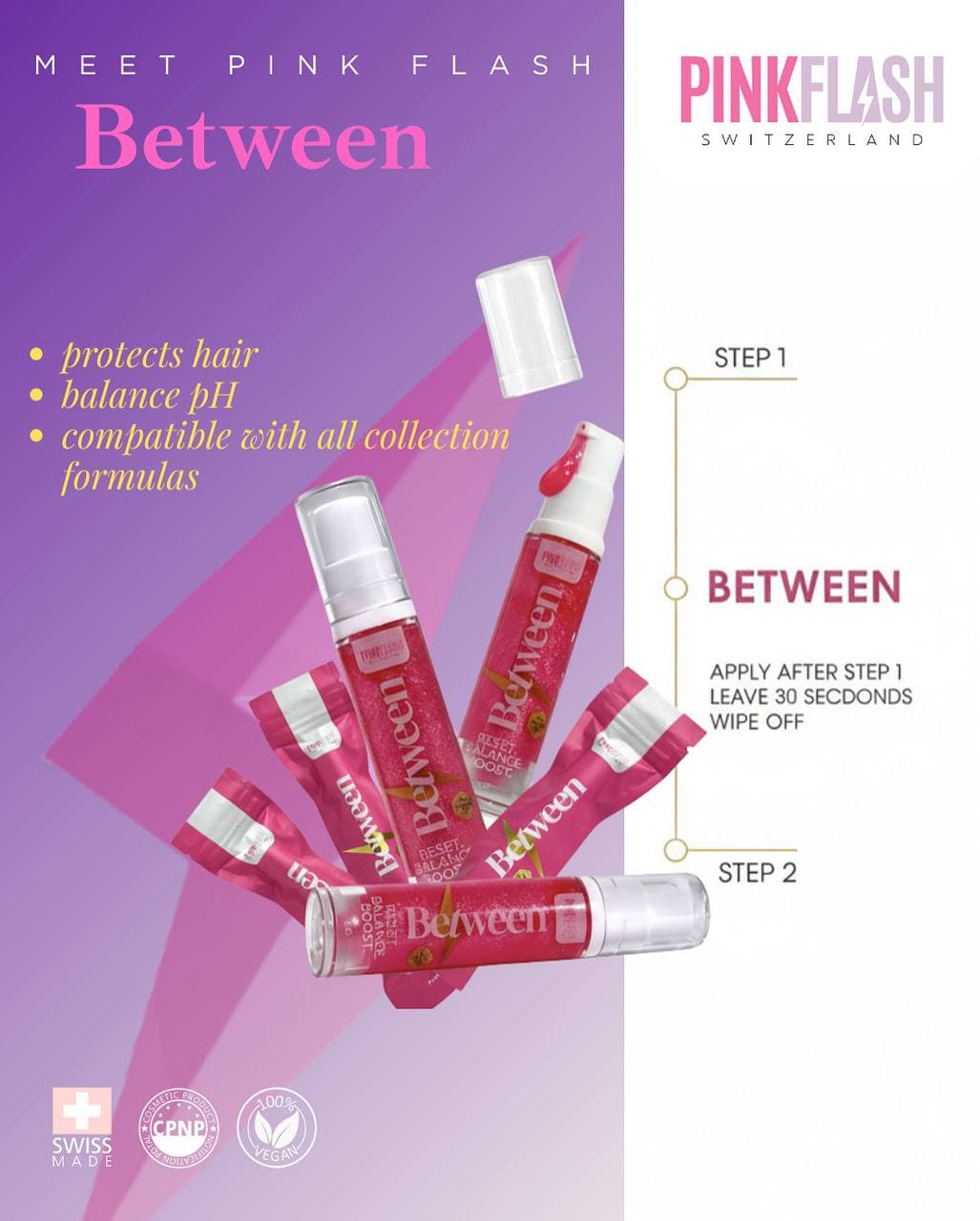 Pink Flash Between – Elixir Neutralizante Pós Lift Passo 1 - 2