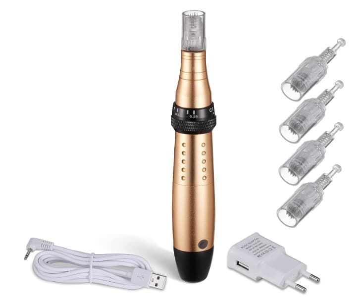 Kit DermaPen Profissional Facial e Couro Cabeludo | Ouro | Prata