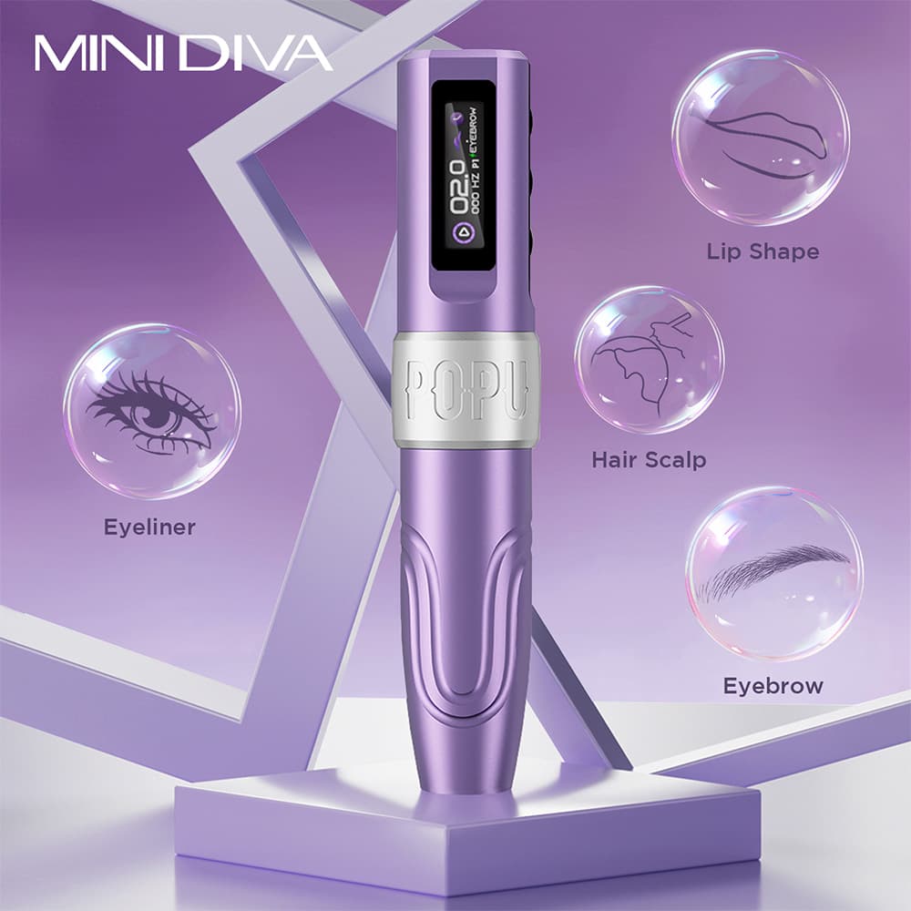 Dermógrafo Pen POPU Mini Diva 3.0 Sem fio + Mala - 7