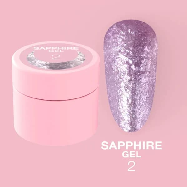 Sapphire Gel Nº2 – Lilás Rosado Perolado – 5 ml LUNAmoon