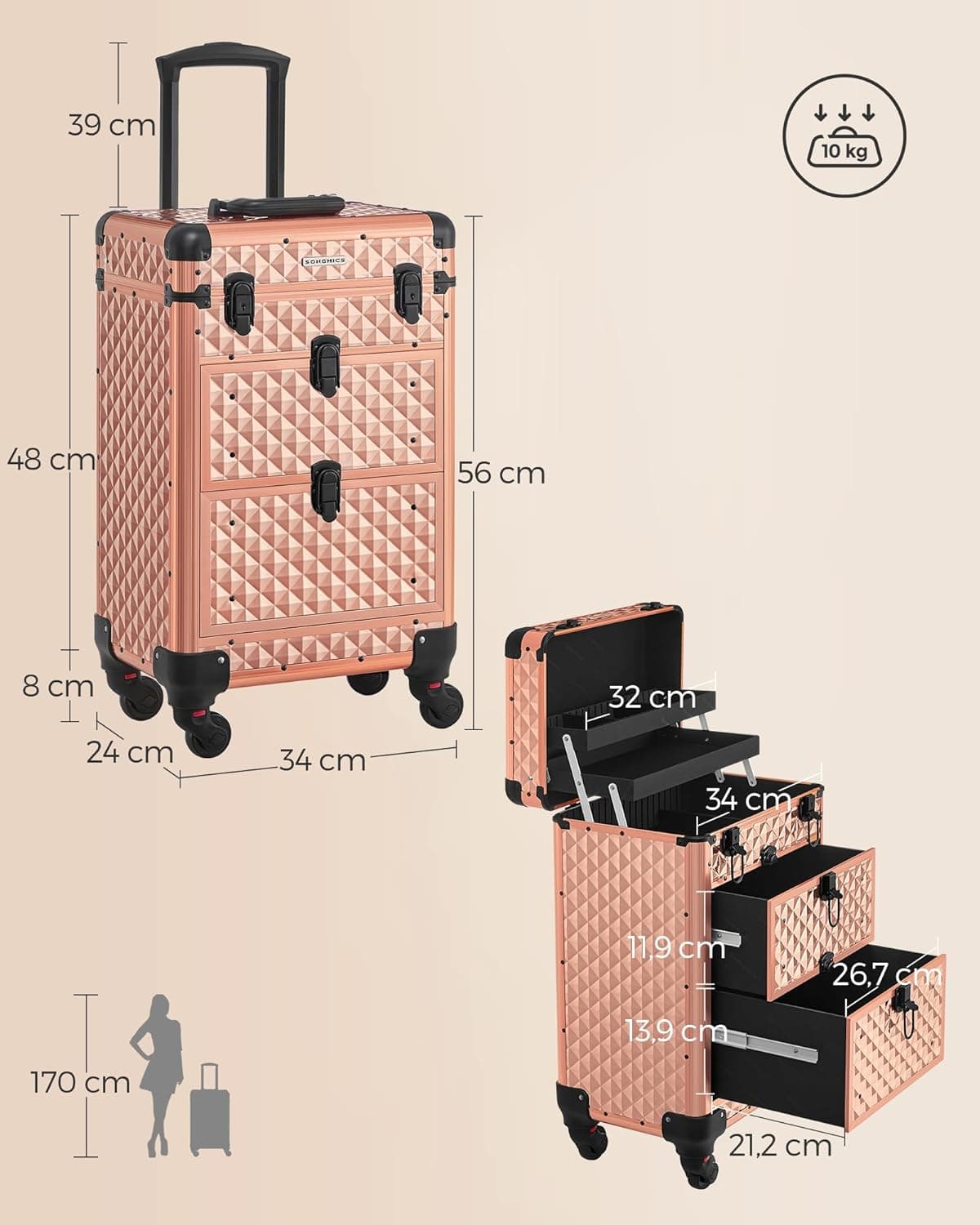 Mala Trolley Profissional Estética Marselha - 4