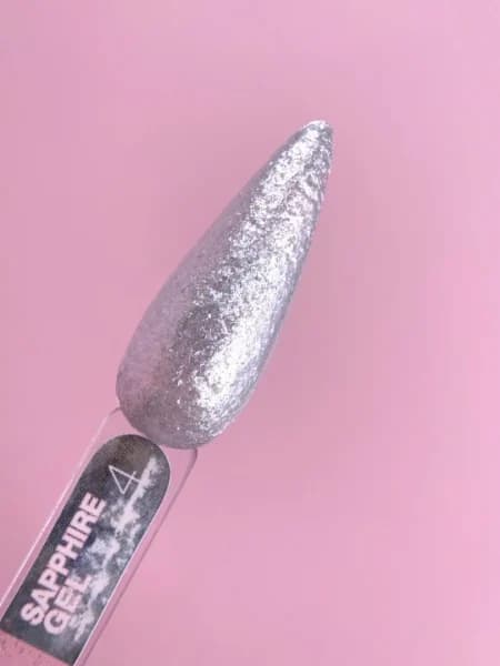 Sapphire Gel Nº4 – Prata Azulado Metálico – 5 ml LUNAmoon - 2