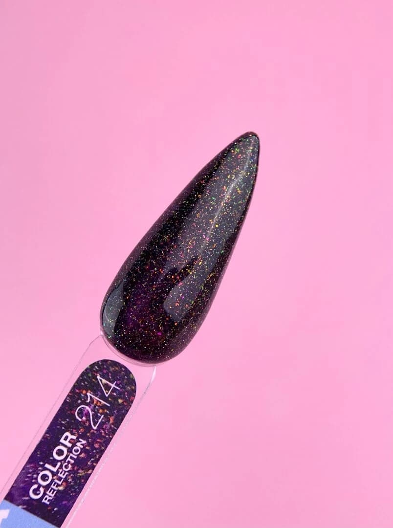Verniz Gel Refletivo – Color Reflection Nº214 Roxo Escuro – 13 ml LUNAmoon - 2
