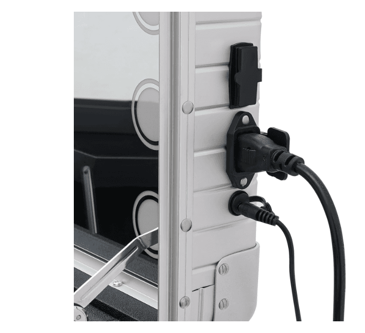 Mala Trolley Camarim Profissional com Luzes LED - Cor Prata - 6