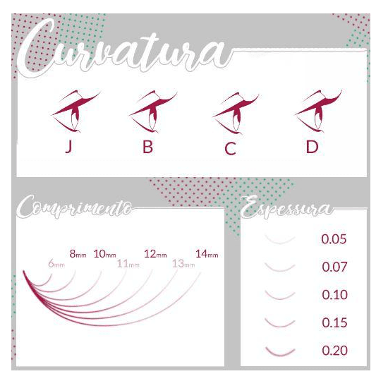 Caixa Pestanas Fio a Fio Curvatura B - 2