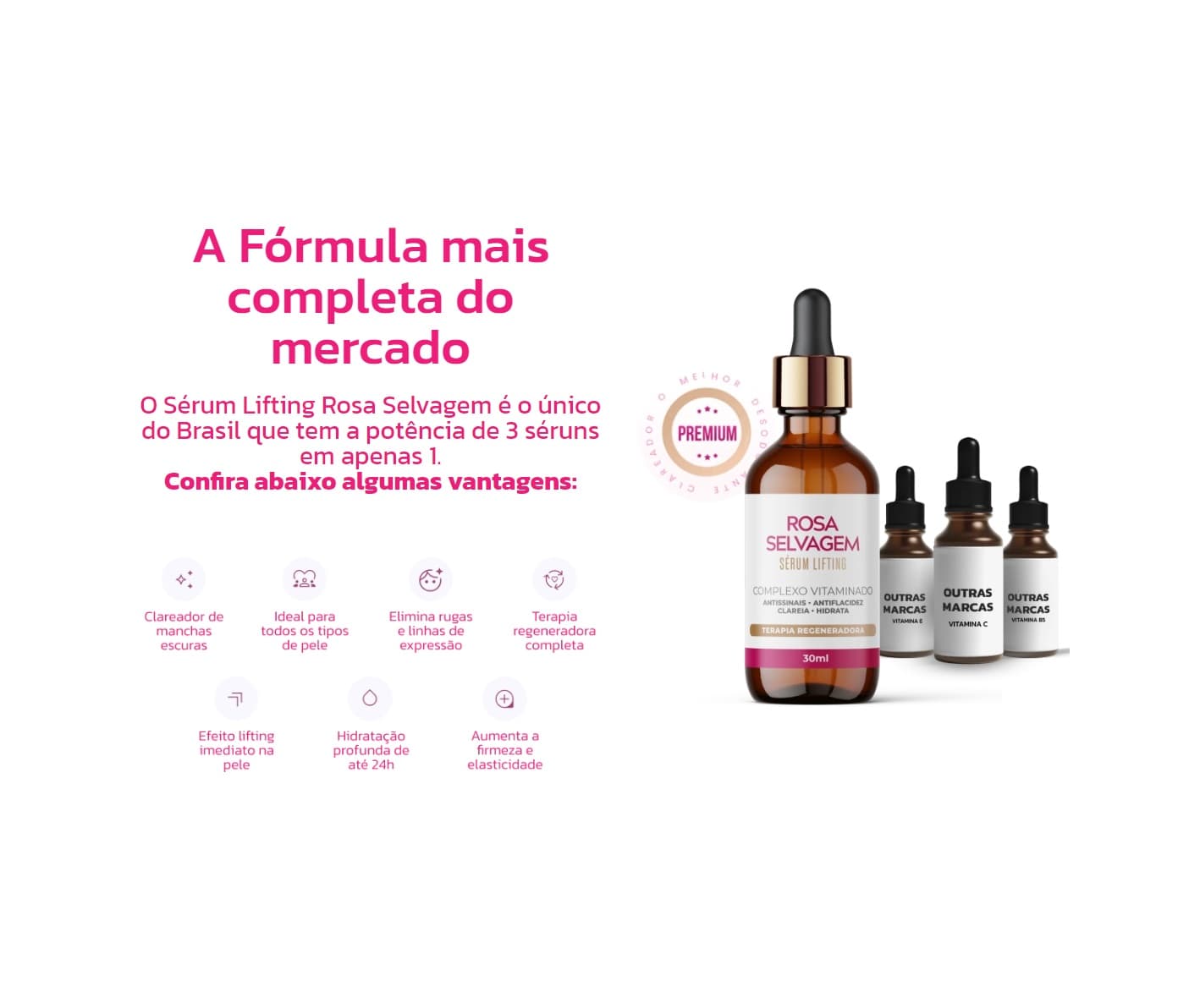 💥 EM ALTA: Sérum Lifting Rosa Selvagem - 3