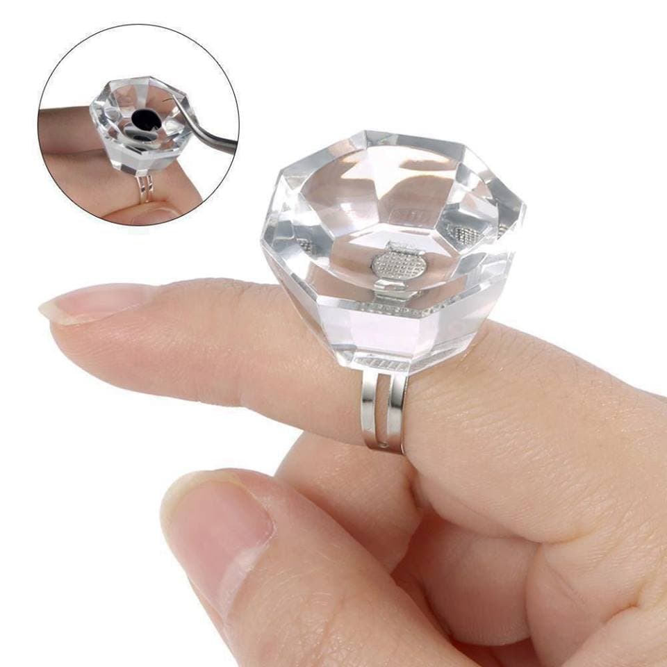 Anel Pedra de Cristal para Cola