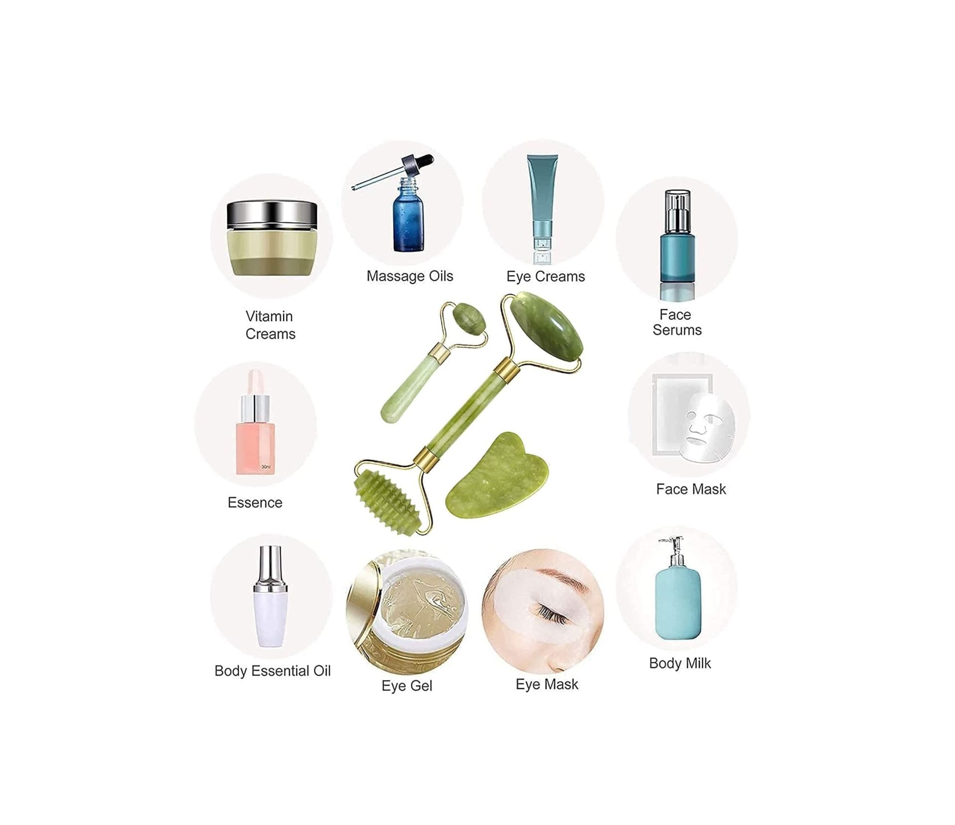 Kit Quartzo Jade 3 Peças Massajador Anti-Envelhecimento - 2