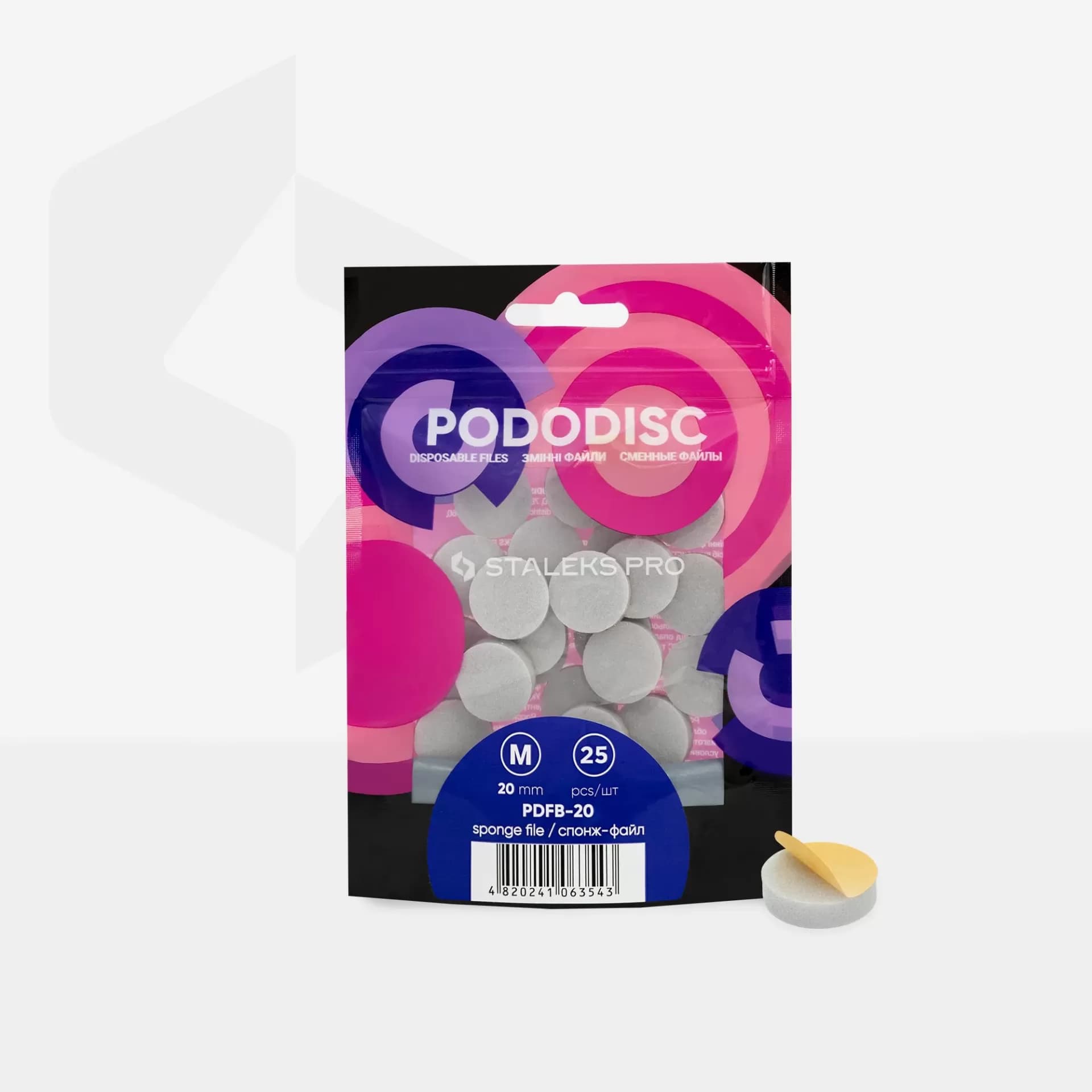 Limas-Esponjas para Pedicura PODODISC STALEKS PRO M (25 und) - 3