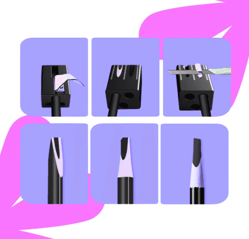 POPU Apontador Plano para Lápis de Sobrancelha